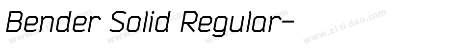 Bender Solid Regular字体转换